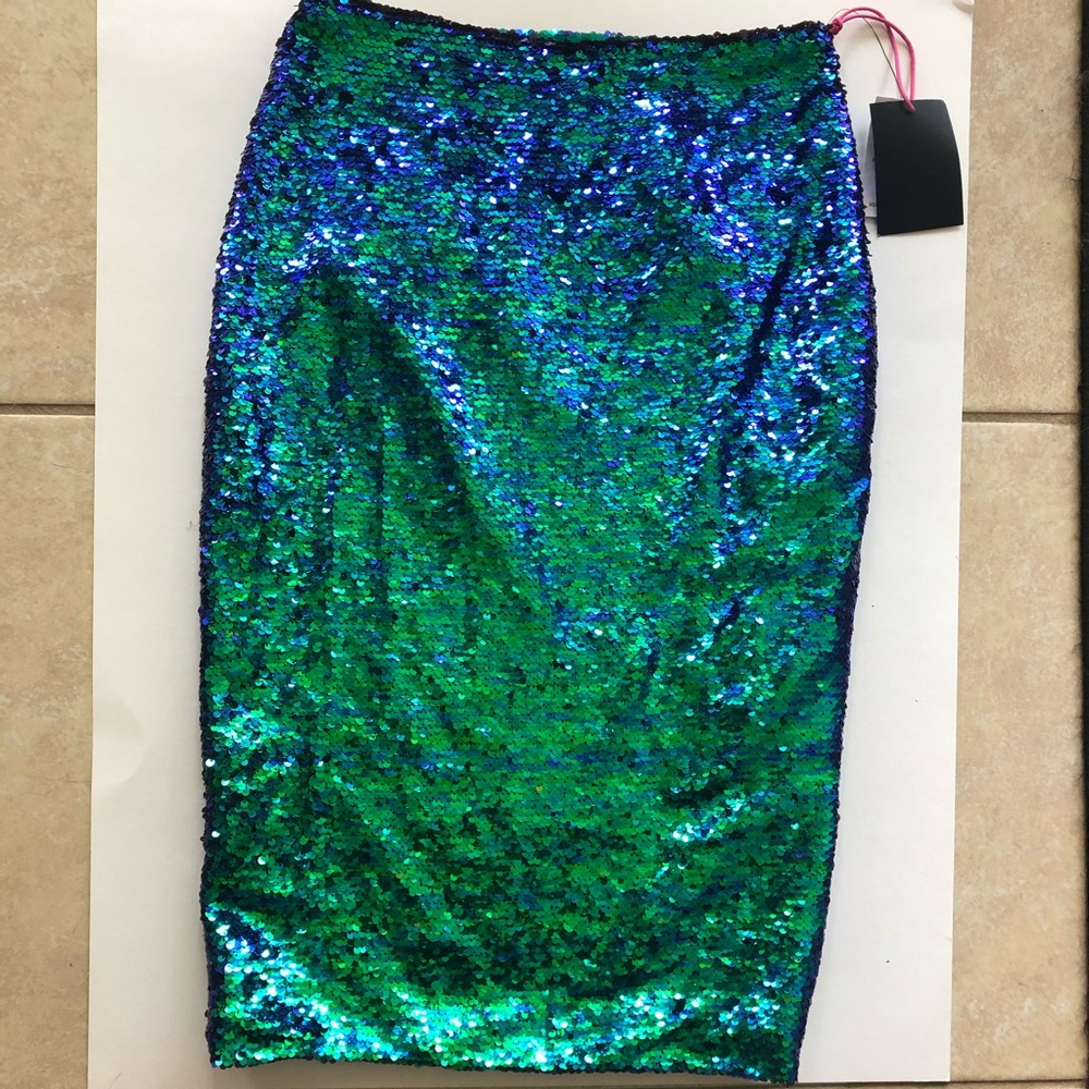 Mermaid Sequin Pencil Skirt